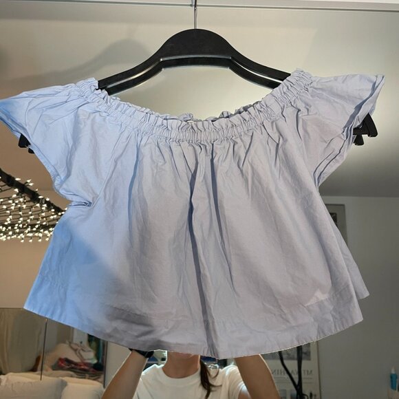 Wilfred Garance Blouse Light Blue off the Shoulder top size XS - Picture 6 of 6